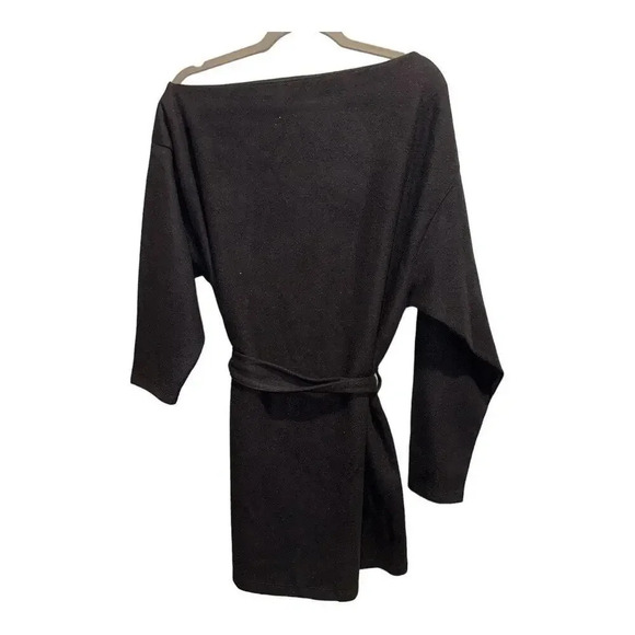 ASOS Slouchy Off The Shoulder Mini Dress With Belt - Picture 2 of 5